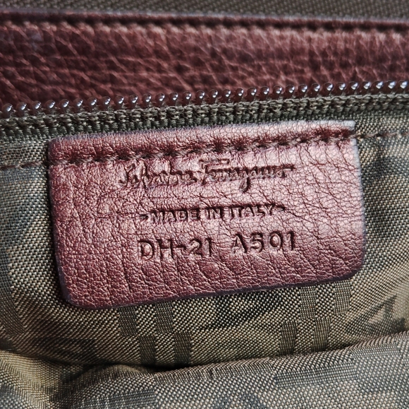 Salvatore Ferragamo Top Handle Bag DH-21 A501 Leather Hand Bag - Picture 6 of 13